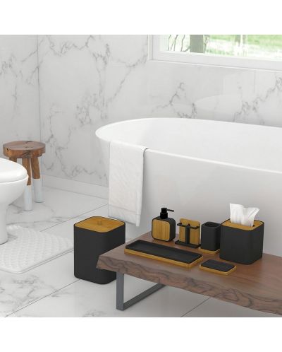 WC četka Inter Ceramic - Ninel, 9,4 x 37,5 cm, crno-bambus - 2
