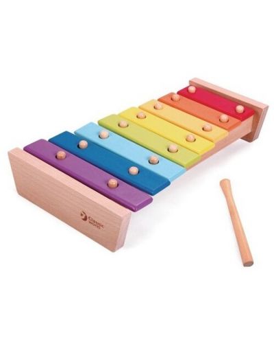 Drvena igračka Classic World – Ksilofon u boji duge - 1