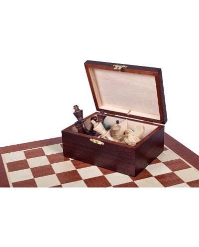 Drvena kutija s šahovskim figurama Sunrise - Staunton, Dark - 2