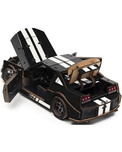 Drvena 3D slagalica Unidragon od 248 dijelova - GT auto, crn - 3