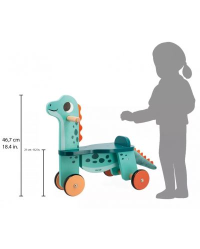 Drvena igračka za jahanje Janod - Dinosaur - 9
