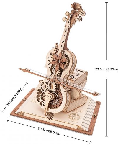 Drvena 3D slagalica  Robo Time od 199 dijelova - Čarobno violončelo - 2