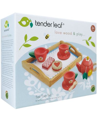 Drveni set za igru Tender Leaf Toys - Pribor za čaj - 3