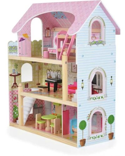 Drvena kućica za lutke Moni Toys - Mila, sa 16 dodataka - 6
