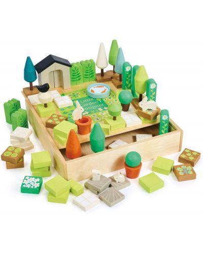 Drveni set za igru Tender Leaf Toys - Moj vrt, 67 dijelova - 2