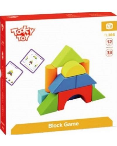 Drvena igra Tooky toy - Geometrijski oblici - 5