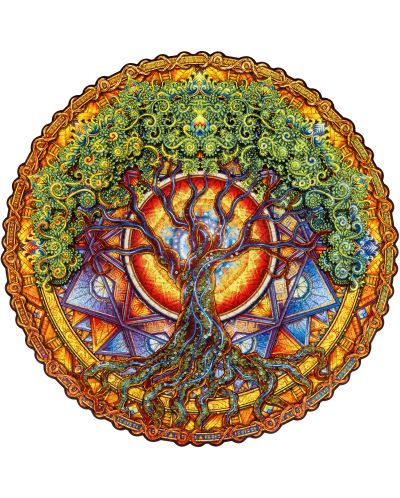 Drvena slagalica Unidragon od 700 dijelova - Mandala Drvo života (veličina RS) - 4