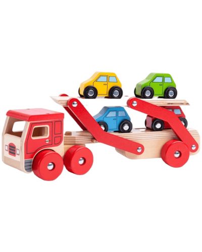 Drvena igračka Bigjigs  - Kamion za prijevoz - 1