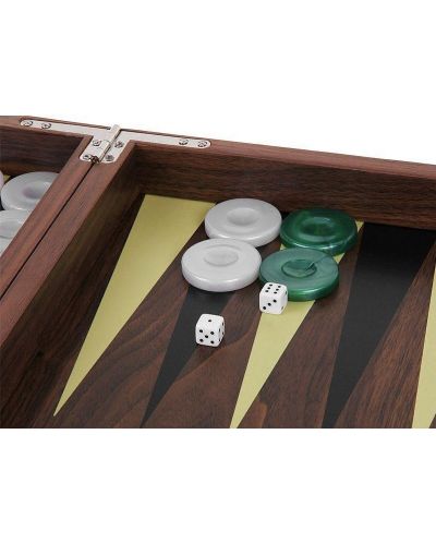 Drveni backgammon s bočnim pretincima Modiano, s žetonima - 3