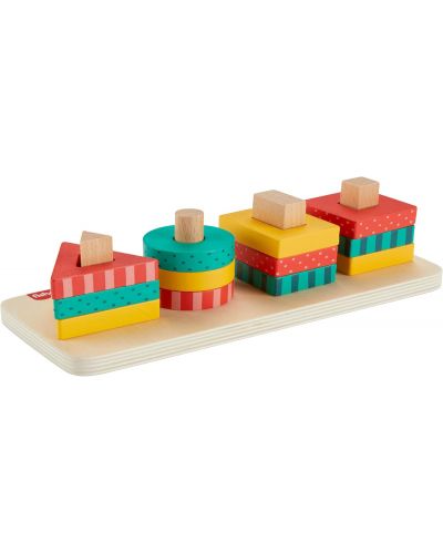 Drvena igra za nizanje Fisher Price - Geometrijske figure - 1