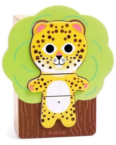 Drvena slagalica Djeco - Razvrstaj životinje, 19 dijelova - 1