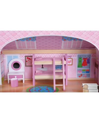 Drvena kućica za lutke Moni Toys - Mila, sa 16 dodataka - 3