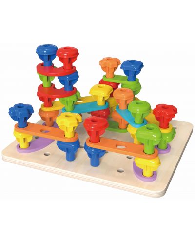 Drvena nizalica Tooky Toy - Rainbow - 3