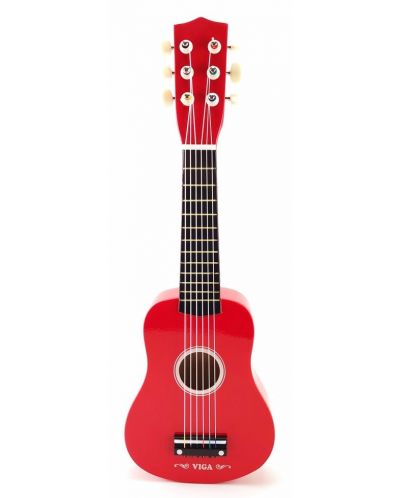 Drvena igračka Viga - Gitara, crvena - 2