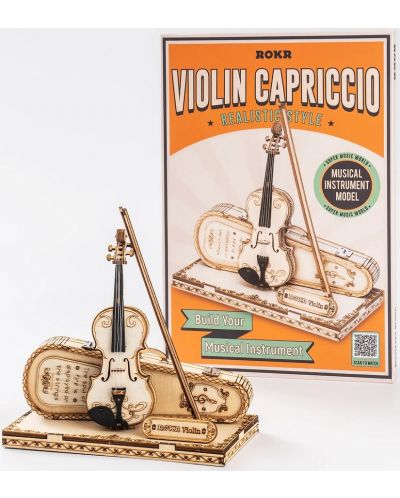 Drvena 3D slagalica Robo Time od 62 dijela - Violina - 3