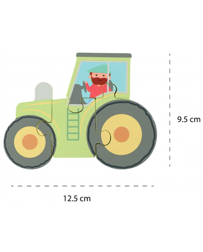 Drvena slagalica Orange Tree Toys - Traktor, 4 dijela - 4