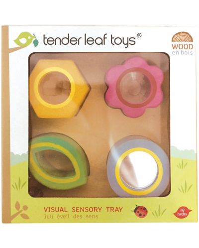 Drvena senzorna igračka Tender Leaf Toys - Slagalica s optičkim elementima - 3