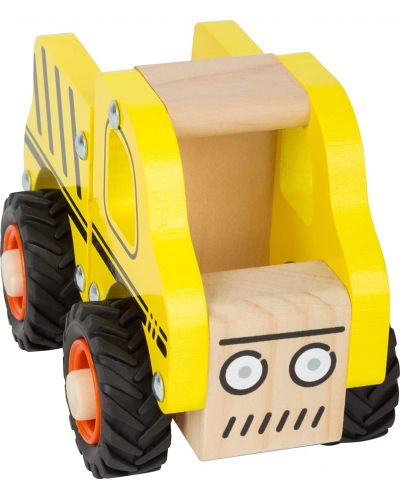 Drvena igračka Small Foot - Kamion, žuti - 3