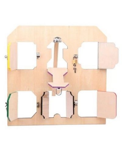 Drvena ploča Smart Baby - Vrata sa 6 brava - 2