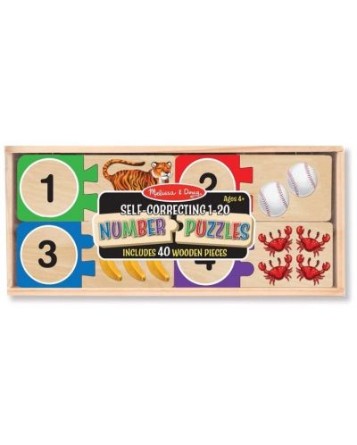 Drvena slagalica Melissa & Doug – S brojevima - 1