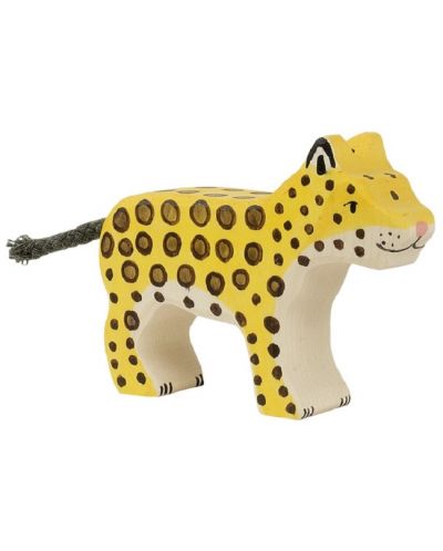Drvena figurica Goki - Leopard, mali - 1