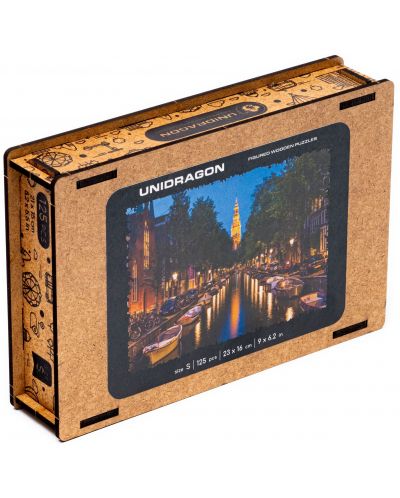 Drvena slagalica Unidragon od 125 dijelova - Amsterdam (veličina S) - 1