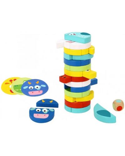 Drvena igra za ravnotežu Tooky toy - Animals - 1