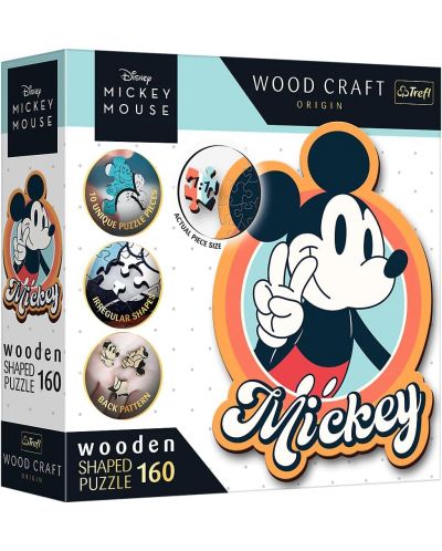 Drvena slagalica Trefl od 160 dijelova - Retro Mickey Mouse - 1