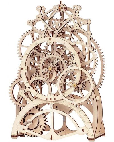 Drvena 3D slagalica Robo Time od 166 dijelova - Sat s njihalom - 1