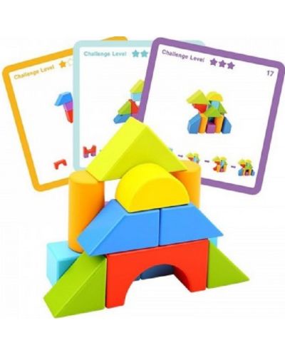 Drvena igra Tooky toy - Geometrijski oblici - 1