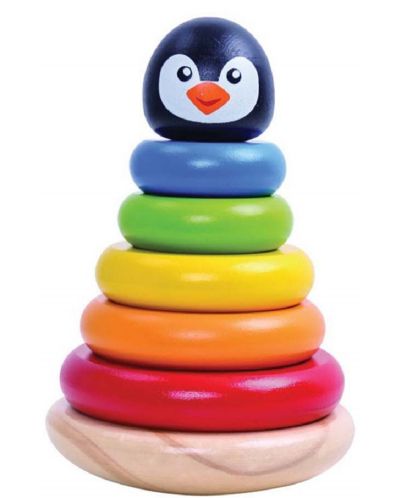 Drvena igra nizanja Tooky Toy – Pingvin - 2
