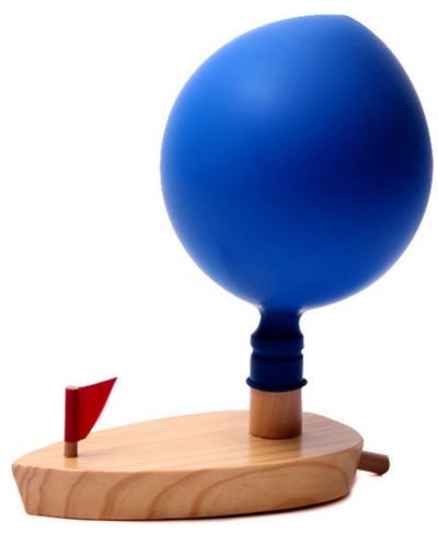 Drvena igračka Smart Baby - Čamac s balonom - 1