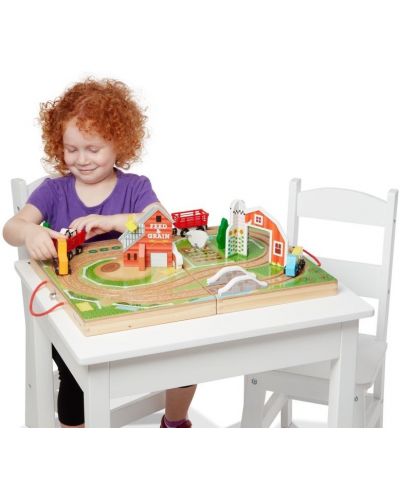 Drveni igralni set Melissa & Doug – Kofer, farma - 2