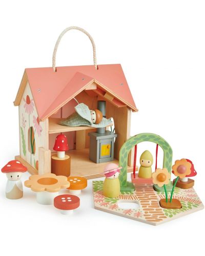 Drvena kućica za lutke Tender Leaf Toys - Rosewood Cottage, s figuricama - 2