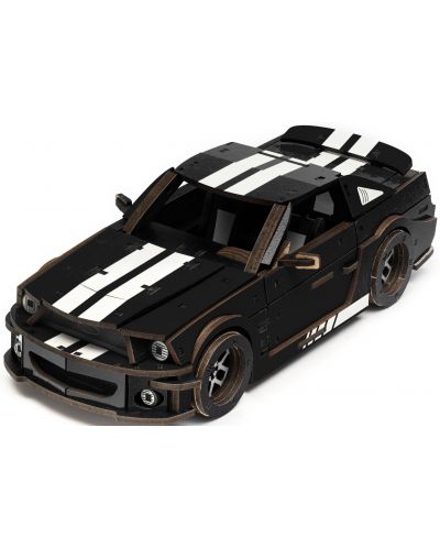 Drvena 3D slagalica Unidragon od 248 dijelova - GT auto, crn - 5