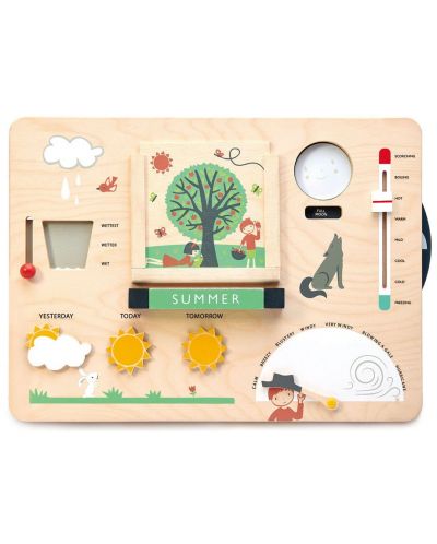 Drvena edukativna ploča Tender Leaf Toys - Mali meteorolog - 1