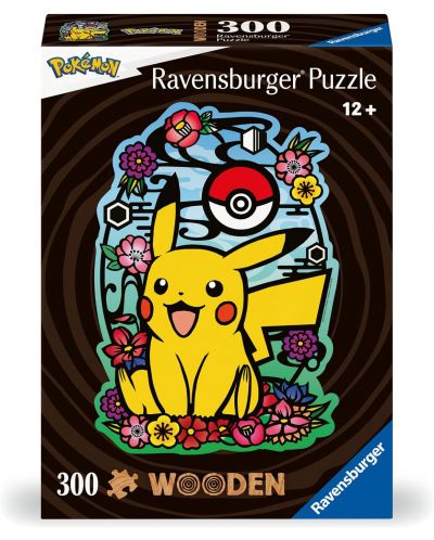 Drvena slagalica Ravensburger od 300 dijelova - Pikachu - 1