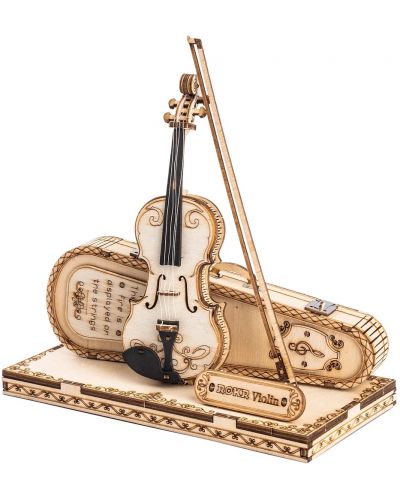 Drvena 3D slagalica Robo Time od 62 dijela - Violina - 1