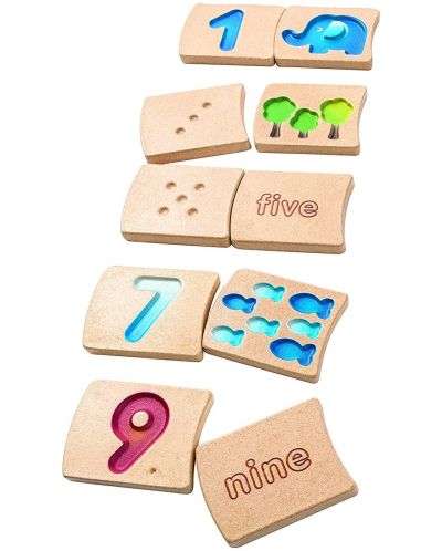 Drvena igračka PlanToys - Domino brojevi - 1