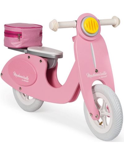 Drveni skuter za ravnotežu Janod - Mademoiselle, ružičasti - 1