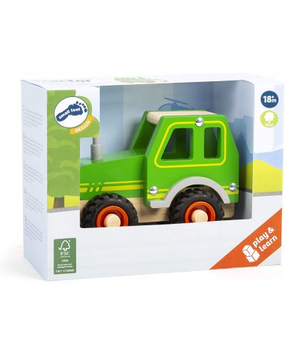 Drvena igračka Small Foot - Traktor, zeleni - 3