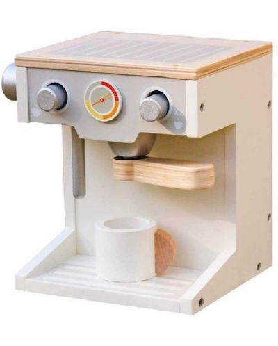 Drveni aparat za kavu Ginger Home - Za espresso, sa šalicom, bijelo-siva - 2