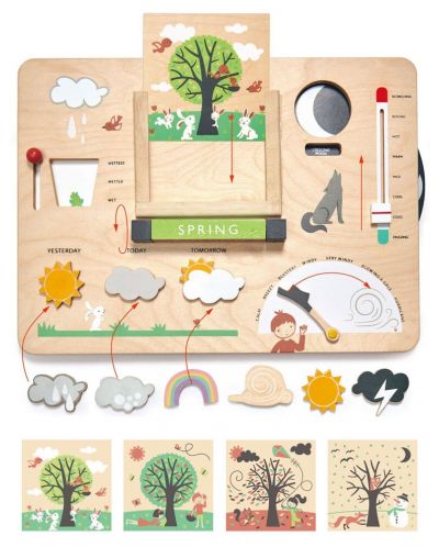 Drvena edukativna ploča Tender Leaf Toys - Mali meteorolog - 3