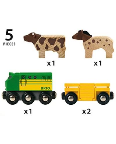 Drvena igračka Brio – Vlak Farma - 4
