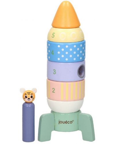 Drvena igračka za nizanje Joueco - Rocket - 2