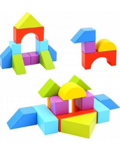 Drvena igra Tooky toy - Geometrijski oblici - 2