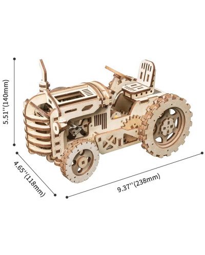 Drvena 3D slagalica Robo Time od 135 dijelova - Traktor - 2