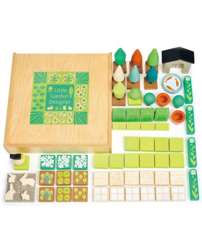 Drveni set za igru Tender Leaf Toys - Moj vrt, 67 dijelova - 6