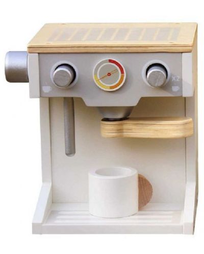 Drveni aparat za kavu Ginger Home - Za espresso, sa šalicom, bijelo-siva - 4