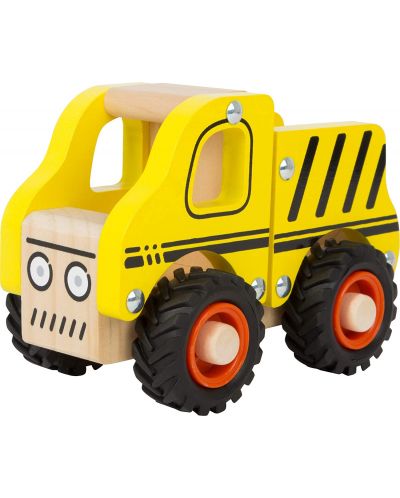 Drvena igračka Small Foot - Kamion, žuti - 2
